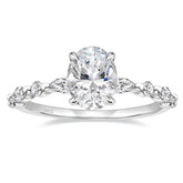 2CT Enagement Rings Oval Cut Promise Ring