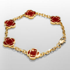 Red Clover Gemstone Bracelet