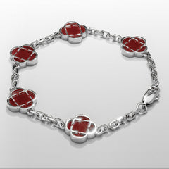 Red Clover Gemstone Bracelet