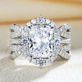 Vintage Halo Radiant Cut Insert Ring