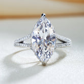 Exquisite Split Shank Marquise Cut Ring