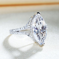 Exquisite Split Shank Marquise Cut Ring