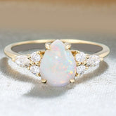 Pear Shaped Opal Engagement Ring