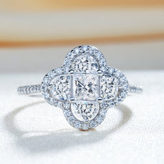 1.3ct D VVS1 Color Synthetic Moissanite Ring for Women