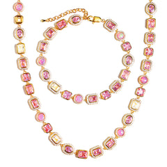 Amour Pink Solstice Gemstone Necklace Set