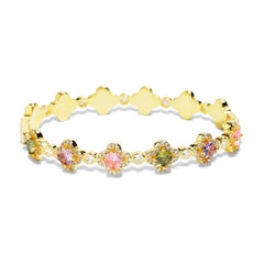 Multi Color CZ Motif Gemstone Bracelet