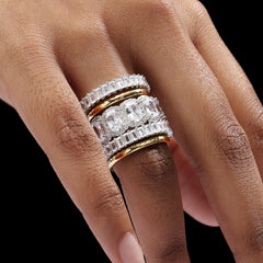 Gorgeous 5 Pieces Cushion Cut Ring Set