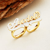 Custom Name Ring - Personalized Heart Design