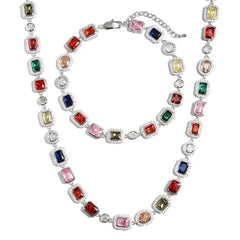 Charming Multicolor Gemstone Necklace
