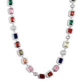 Charming Multicolor Gemstone Necklace