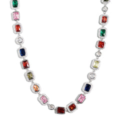 Charming Multicolor Gemstone Necklace
