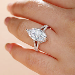 Exquisite Split Shank Marquise Cut Ring