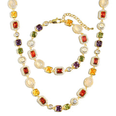 Beautiful Gemstone Set(Gemstone Necklace & Bracelet)