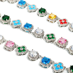 Mosaic Garden Gemstone Necklace