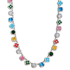 Mosaic Garden Gemstone Necklace