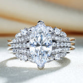 Beautifully Marquise Cut Insert Ring Set