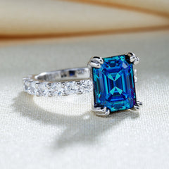 Honorable Asscher Cut Engagement Ring