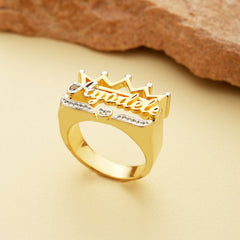 Crown Name Ring