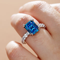 Honorable Asscher Cut Engagement Ring