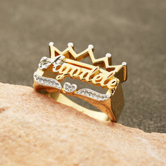 Crown Name Ring