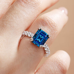 Honorable Asscher Cut Engagement Ring