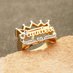 Crown Name Ring
