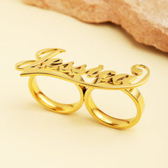 Two Finger Name Ring