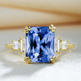 Emerald Cut Sapphire Engagement Ring