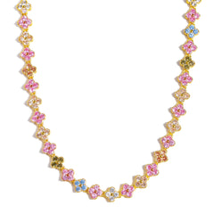 Blossom Tourmaline Gemstone Set (Unisex Necklace & Bracelet)