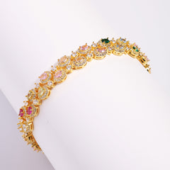 Twin-Row Star Tourmaline Gemstone Bracelet