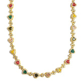 Heart Shaped Tourmaline Gemstone Necklace