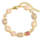 Millennial Pink Gemstone Bracelet