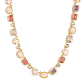 Mystic Pink & Purple Color Sapphire Gemstone Necklace