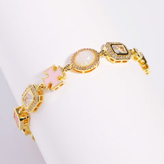 Millennial Pink Gemstone Bracelet