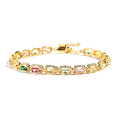 Victorian Oval-Cut Tourmaline Gemstone Necklace