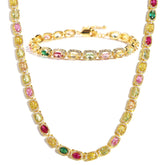 Victorian Oval-Cut Tourmaline Gemstone Set