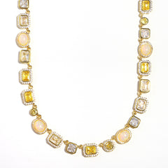 Gilded Yellow Sapphire Gemstone Necklace