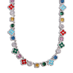 Mosaic Garden Gemstone Set ( Necklace& Bracelet)