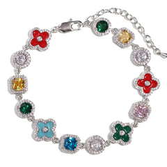 Mosaic Garden Gemstone Set ( Necklace& Bracelet)