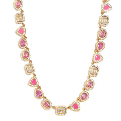 Sakura Dream Pink Gemstone Set ( Necklace& Bracelet)