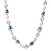 Blue & Green Mixed Gemstone Necklace