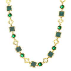 Green Quartz Gemstone Set(Gemstone Necklace & Bracelet)