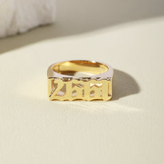 Customized Memorial Number Rings