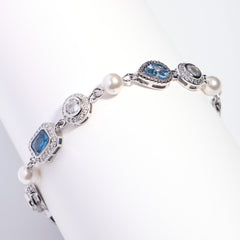 Blue & Green Mixed Gemstone Bracelet