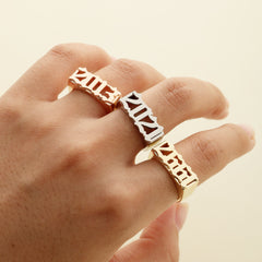 Customized Memorial Number Rings