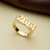 Customized Memorial Number Rings