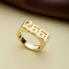 Customized Memorial Number Rings