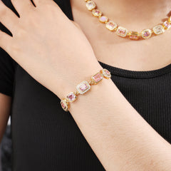 Amour Pink Solstice Gemstone Necklace Set