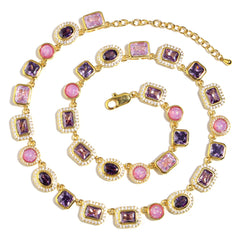 Lunar Purple Gemstone Necklace