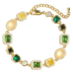 Graduated Green Chrysoprase Gemstone Necklace Set